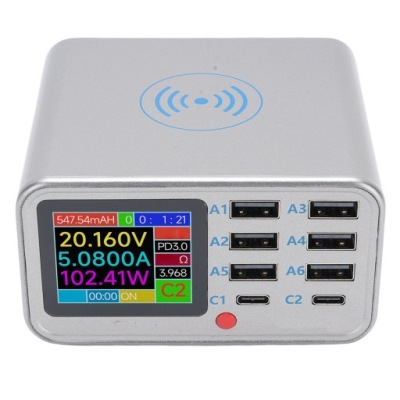 100W 8 Port USB bezprzewodowa stacja ładowania Multi USB Stacja FC