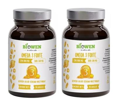 2x Omega 3 Forte BIOWEN EPA 1000mg DHA 500mg 90 kaps