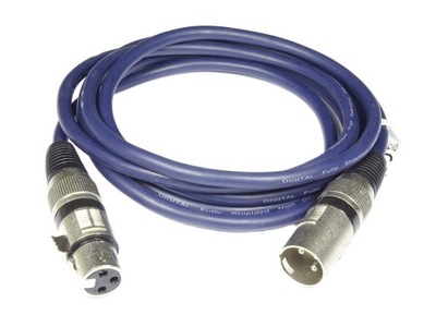 Przedłużacz do mikrofonu WT./ GN. XLR 3PIN 0,5m