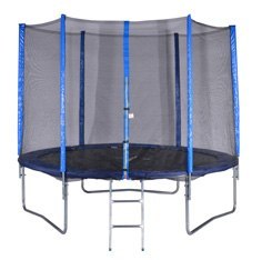 TRAMPOLINA CZARNO-NIEBIESKA OGRODOWA Z SIATKĄ 180 CM