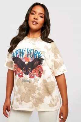 BOOHOO PLUS T-SHIRT Z NADRUKIEM XXL