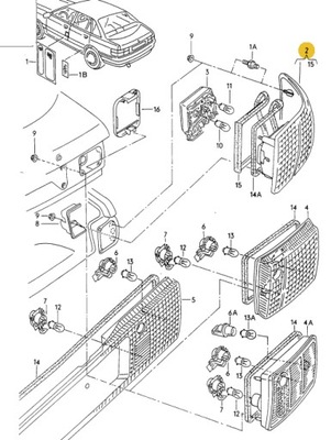 ФАРА ПРАВОЕ ЗАД ZEWNĄTRZ AUDI 100 4A5945218 OE