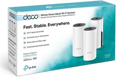 Router TP-Link Deco M4 AC1200 3-pack Mesh WiFi (1200Mb/s a/b/g/n/ac) 3xAP