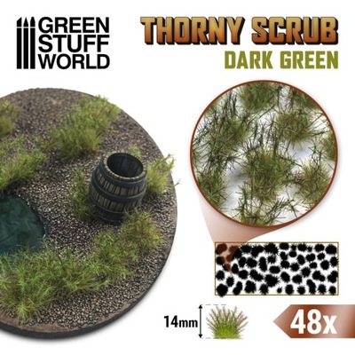Thorny Scrubs - 14mm self-adhesive - Dark Green