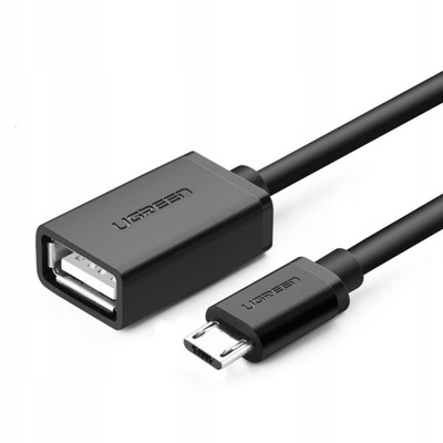 Adaptér OTG Ugreen USB-A na micro USB 15cm čierny