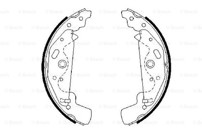 BOSCH 0 986 487 643 ZAPATAS DE TAMBOR DE FRENADO LAND ROVER FREELANDER 00-  