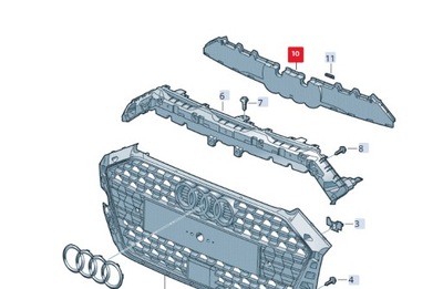 Audi a1 sportback gb передняя часть радиатор решётка cover 82a8536439b9 original фото №1