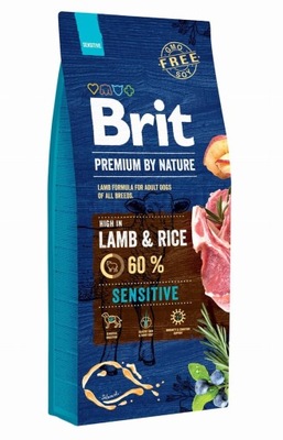 Brit Premium By Nature Sensitive Lamb Sucha Karma dla Psa Jagnięcina 15kg