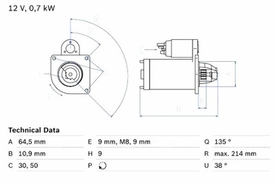 BOSCH STARTERIS FIAT BRAVA BRAVO I CINQUECENTO MAREA PALIO PUNTO 