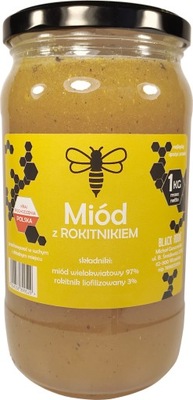 POLSKI miód z ROKITNIKIEM - 1 kg