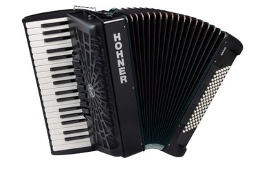 Akordeon Hohner Bravo III 96 czarny pasy pokrowiec