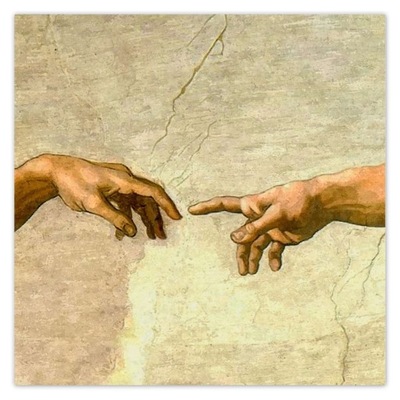 Naklejki 30x30 Stworzenie Adama