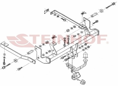 BARRA DE REMOLQUE GANCHO DE REMOLQUE CITROEN C8 2002-, PEUGEOT 807 2002-, LANCIA PHEDRA  