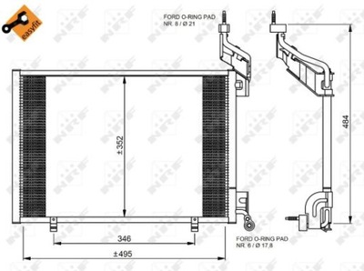 AUŠINTUVAS KLIMAT. FORD 35976/NRF NRF 