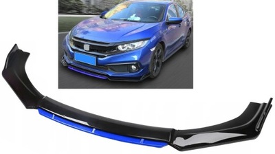 BRIDA PARTE DELANTERA DE PARAGOLPES SPLITTER SPOILER PARA AUTO AZUL PARTE DELANTERA  