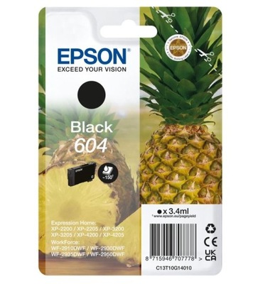 Tusz oryginalny Epson 604 black T10G140