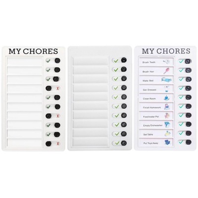 3 szt. Wykres choreograficzny dla dzieci Memo Checklist Board