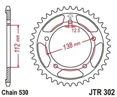 JT ENGRANAJE PARTE TRASERA 408 40 HONDA CB 1100 SA-E/F '14-'  