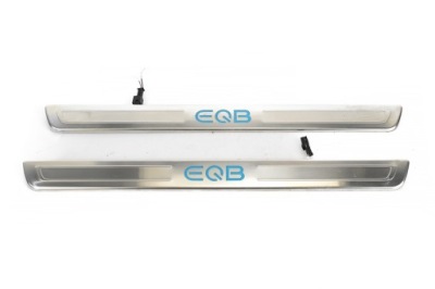 Накладки пороговые перед комплект led a2436806300 mercedes eqb x243 w243 фото №1