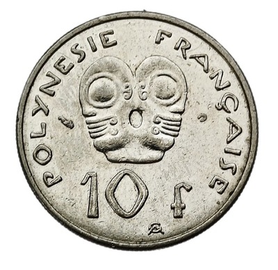 POLINEZJA FRANCUSKA 10 FRANCS 2002 MASKA