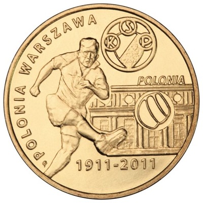 2 zł Polonia Warszawa 1911 - 2011 mennicza