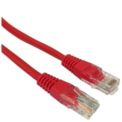 Patchcord RJ45 8p8c UTP CAT6 czerwony 3m