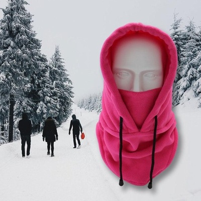 Chusty turystyczne na świeżym powietrzu Zimowa ciepła czapka Mężczyźni Kobiety Osłona twarzy Kapelusze Różowe