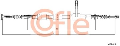 COFLE 251.31 ТРОС ГАЛЬМА РУЧНОГО