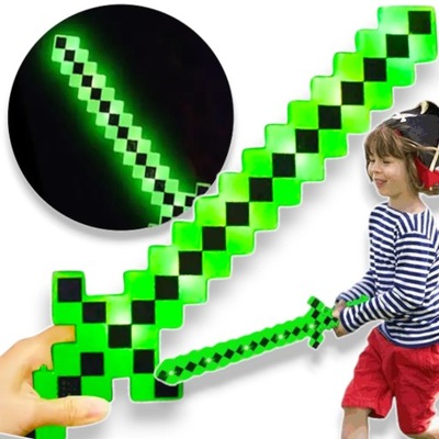 MINECRAFT MIECZ ŚWIETLNY DUŻY ŚWIATŁO DŹWIĘK PIXEL