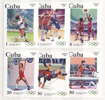 Cuba Mi.2716-2721 czyste** Olimpiada Los Angeles 1984