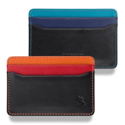 Skórzany Cardholder Etui Na Karty Slim VISCONTI