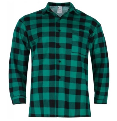 Koszula flanelowa 100% bawełny POLSKA zielona