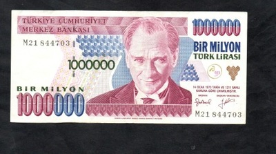 BANKNOT Turcja -- 1000000 Lirasi -- 1970 rok