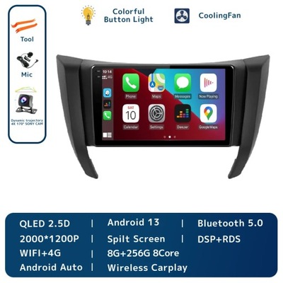 PARA NISSAN NAVARA FRONTIER NP300 4 D23 2014-2021 RADIO DE AUTOMÓVIL BEZPRZEWODOWY CARPLAY  