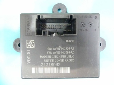 Блок керування модуль двері volvo s60 ii v60 31318962 фото №1