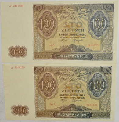 19.dir.Zest.GG, 100 Złotych 1941 A szt.2, St.2-