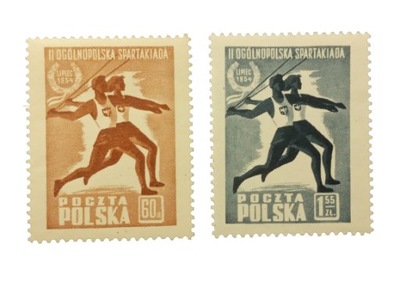 POLSKA Fi 721-722 ** 1954 Ogólnopolska Spartakiada