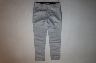 SPODNIE H&M SLIM FIT LEN 30/30 PAS 76 , J185