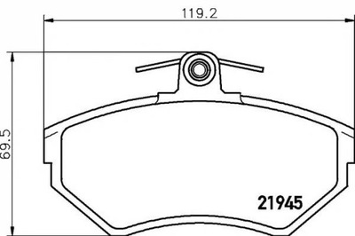 КОЛОДКИ ГАЛЬМІВНІ VW ПЕРЕД A4 -99 PASSAT -99 1,6-1,