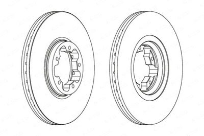 FERODO DISCOS DE FRENADO 2 PIEZAS PARTE DELANTERA FORD TRANSIT FORD EE.UU. F-250  