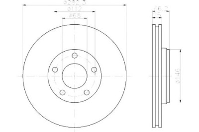 Комплект диск гальмівних hella 8e0615301a 8e06153 фото №1