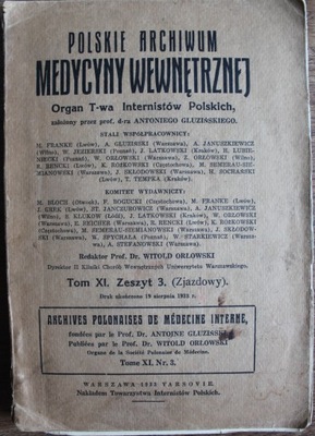 POLSKIE ARCHIWUM MEDYCYNY WEWNĘTRZNEJ 1933