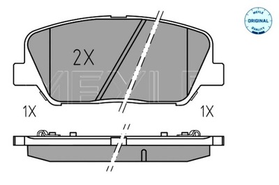 MEYLE ZAPATAS DE FRENADO PARTE DELANTERA CON ALMOHADA WYTLUMIAJACA HYUNDAI GENESIS  