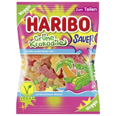 Z NIEMIEC Haribo Grüne Krokodile Żelki Vege 175 g