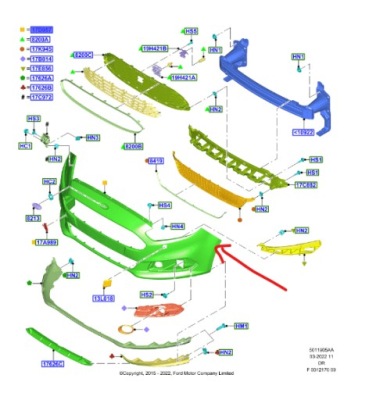 Бампер передній ford s-max mk2 2015- фото №1