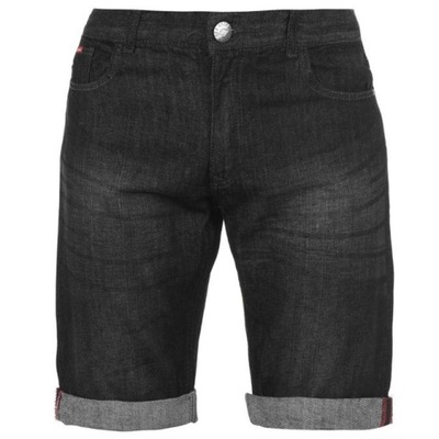 Spodenki Lee Cooper Black Denim Jeansowe Męskie