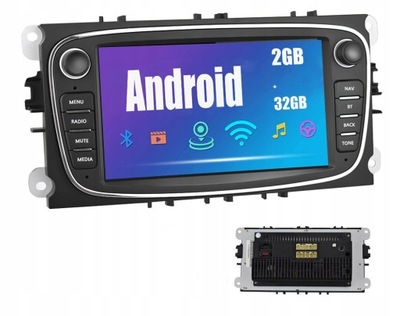 RADIO ANDROID FORD FOCUS MONDEO GALAXY NAVI 2DIN