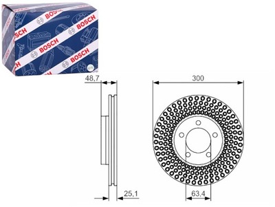 ДИСКИ ТОРМОЗНЫЕ ТОРМОЗНЫЕ 2 ШТУКИ. ПЕРЕД VOLVO V40 1.5-2.5 03.12- BOSCH