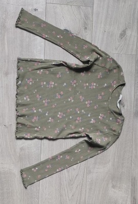 H&M bluzka prążkowana w kwiatki r. 122/128 cm