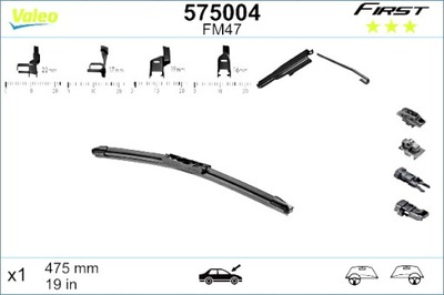 VALEO VALYTUVAS VALYTUVAI BEZPRZEGUBOWE PRIEK. 1SZT. FM47 FIRST FLAT 